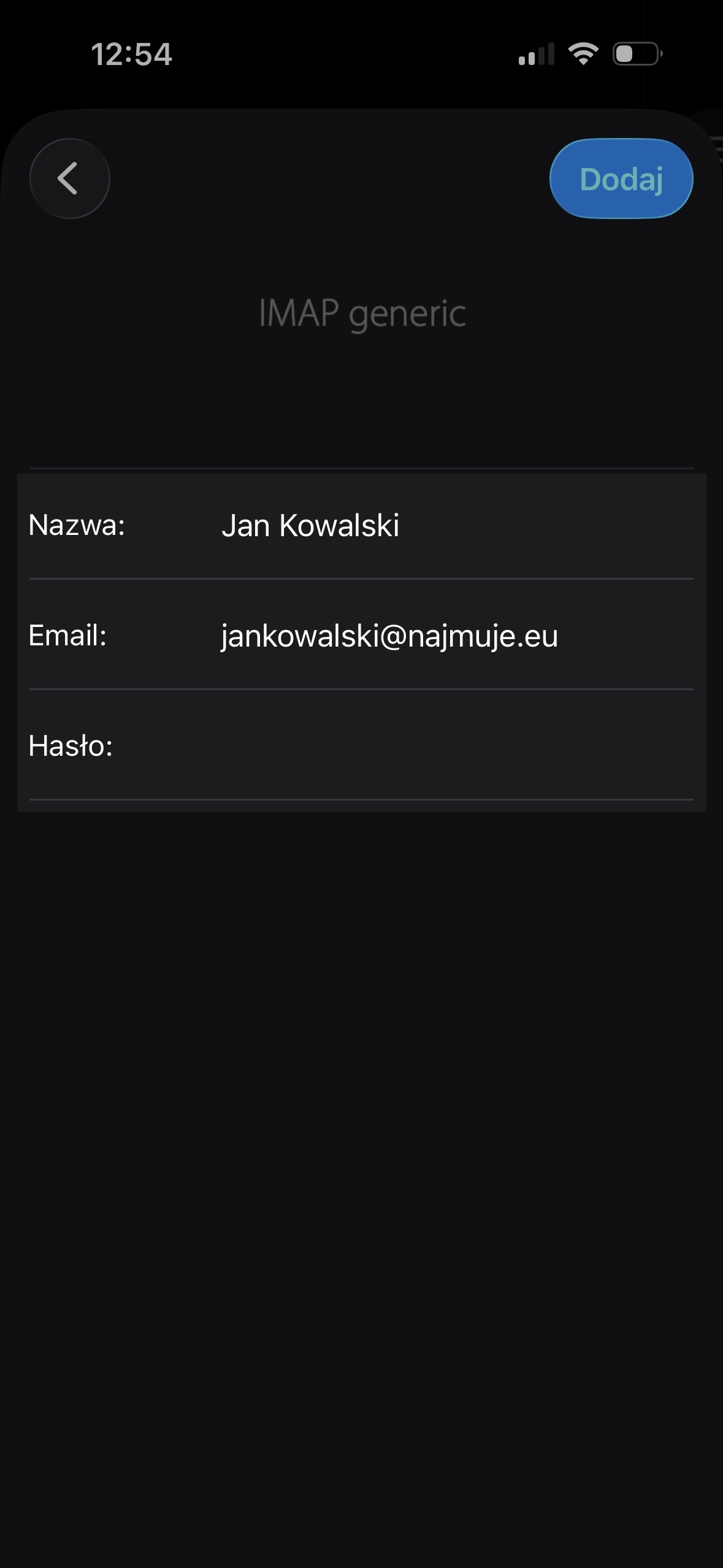 Airmail – IMAP login