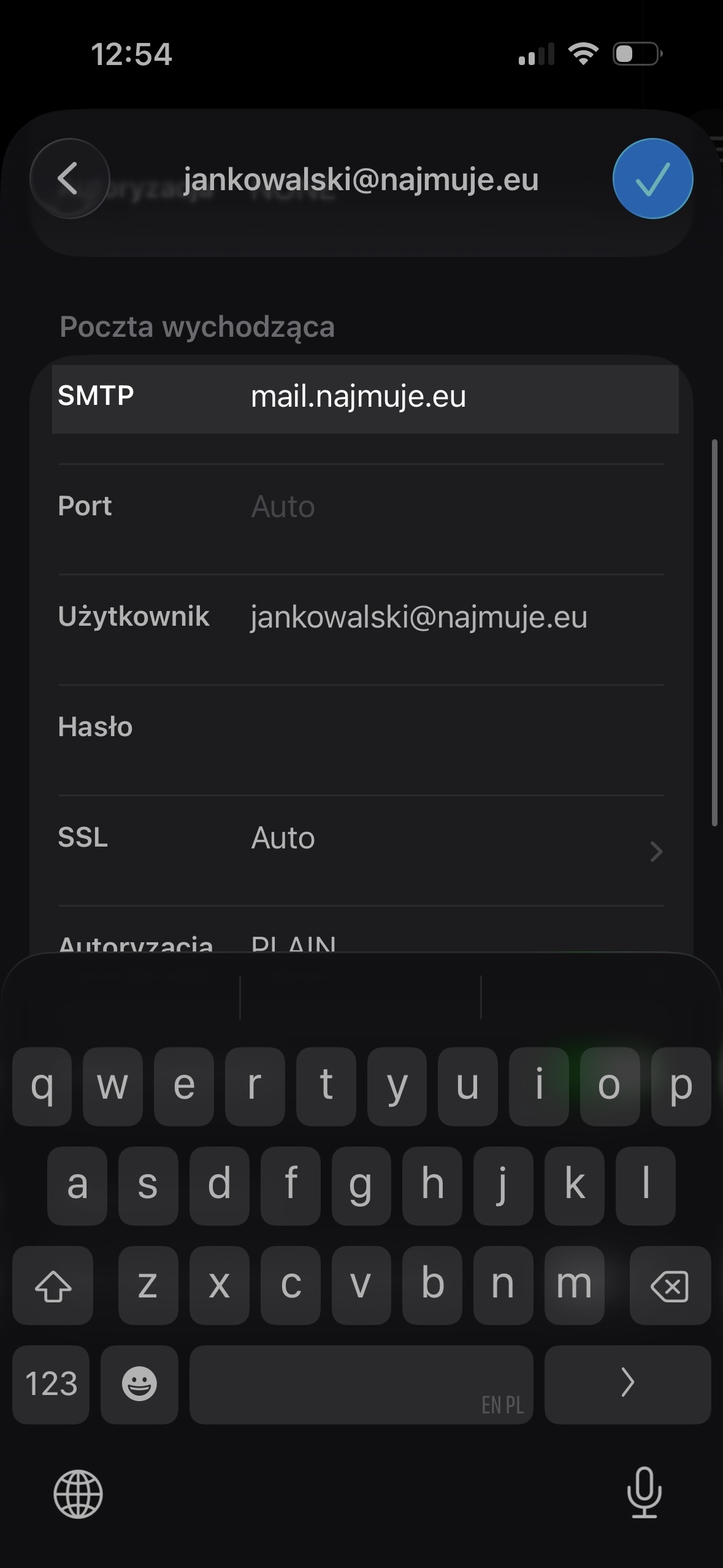Airmail – SMTP domena