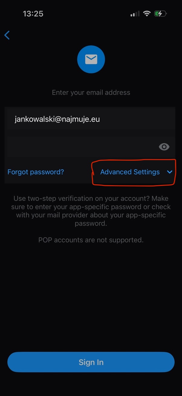 Edison Mail – Advanced Settings