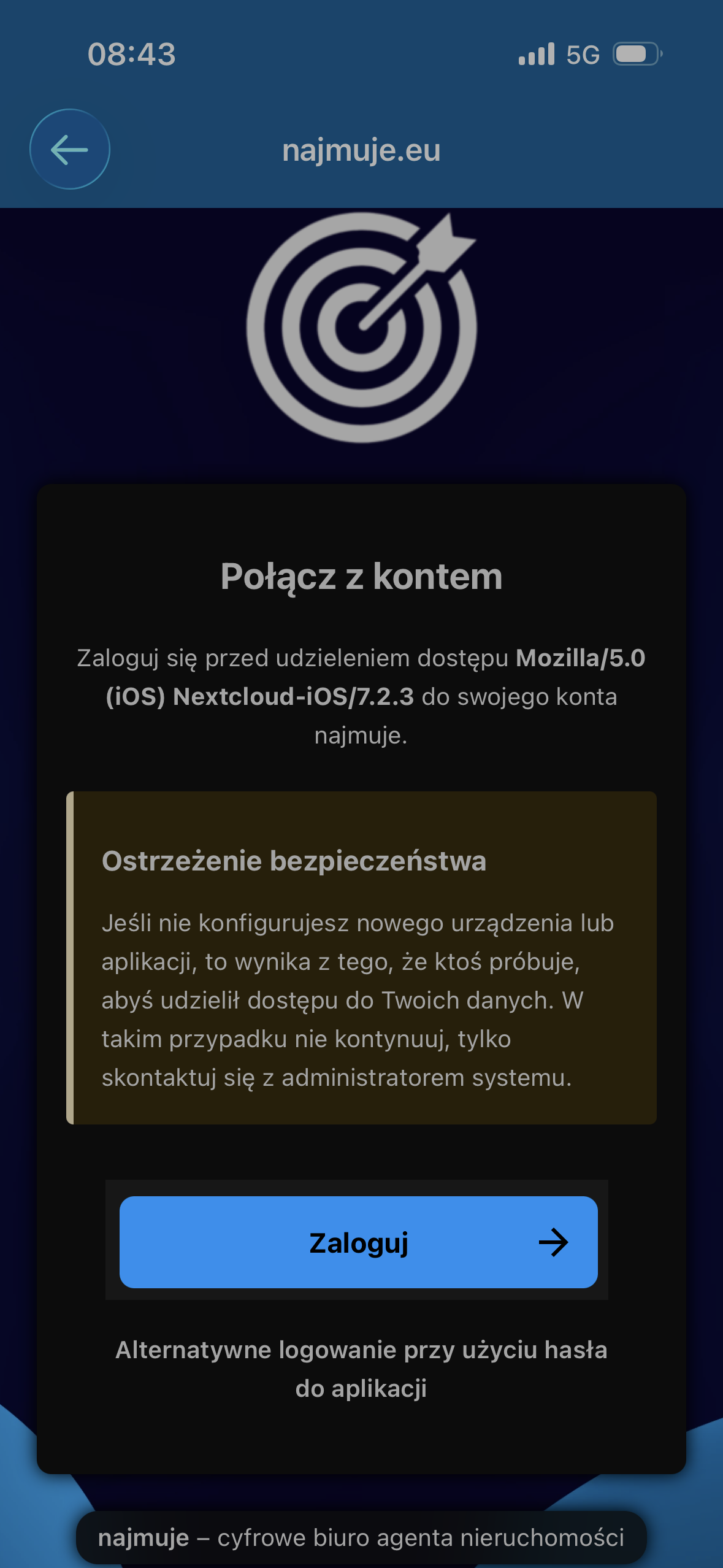 Nextcloud – połącz konto