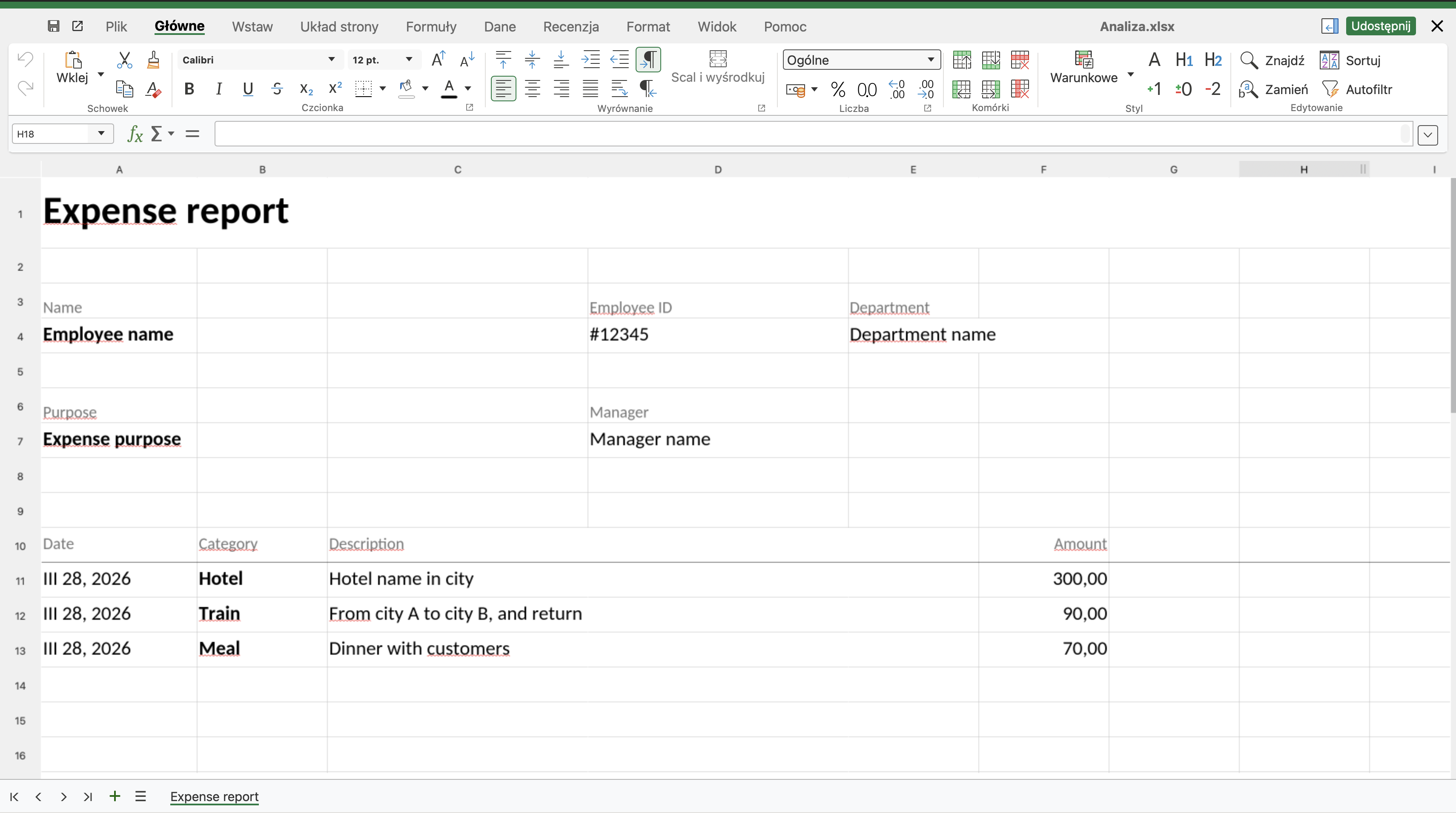 Arkusz kalkulacyjny w najmuje.eu
