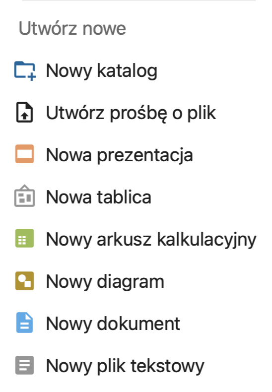 Tworzenie nowego dokumentu