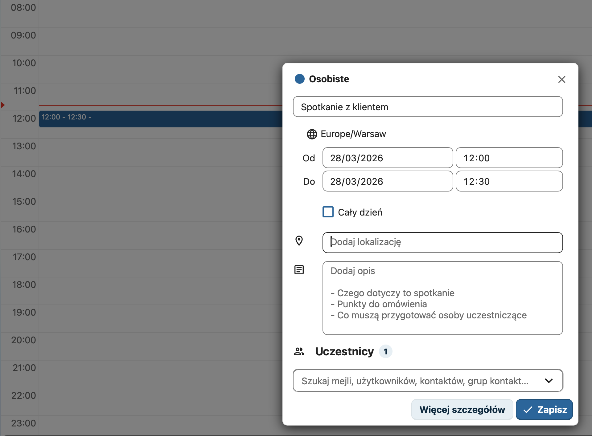 Kalendarz najmuje.eu